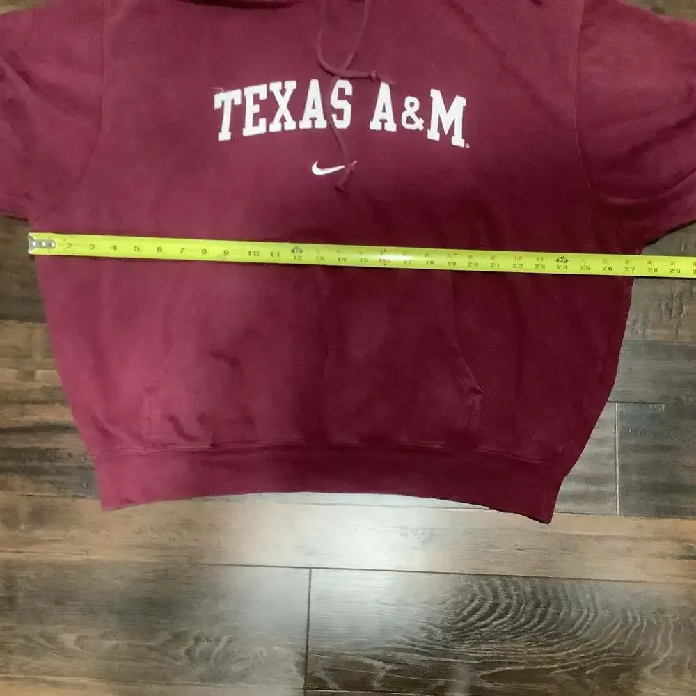 Vintage Nike Texas A&M Aggies Maroon Emboriderd  Pullover Sz Large Hoodie